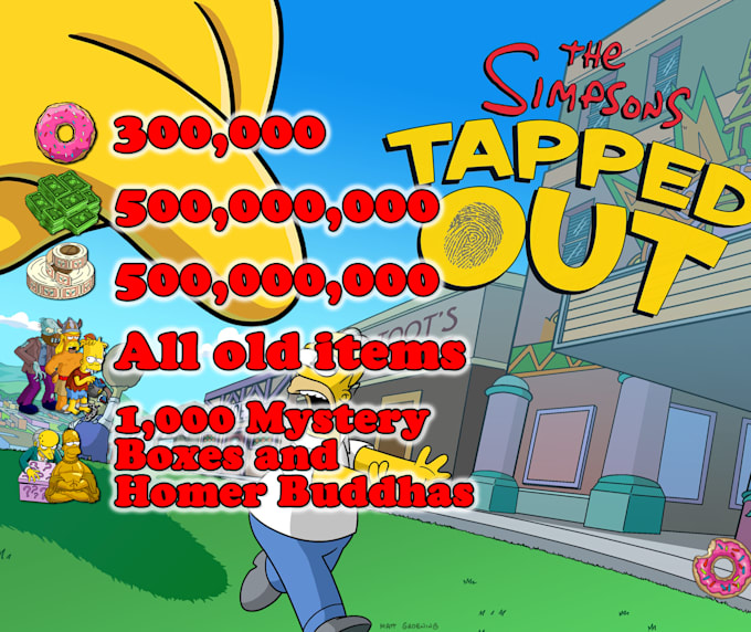 Add to simpsons tapped out 300k donuts and all old items by Tstoseller