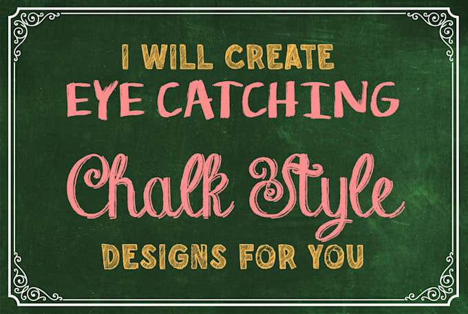 design a custom hand drawn chalkboard menu or sign