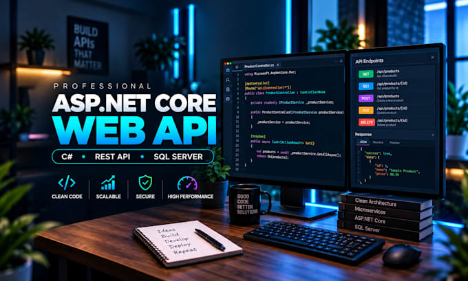 develop asp net core web apis and backend services