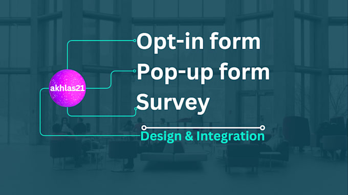 create opt in form, pop up form, survey with integration