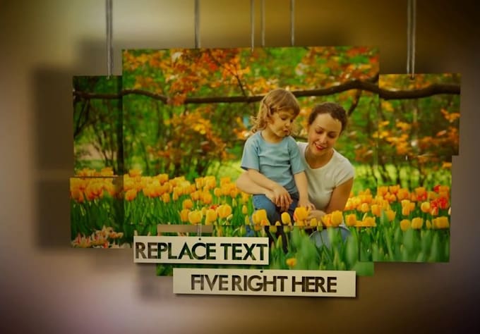 make Hanging Photos Montage Video