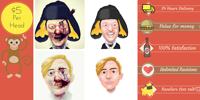 Draw Cartoon And Caricature Free Zombie By Mycaricatureboy