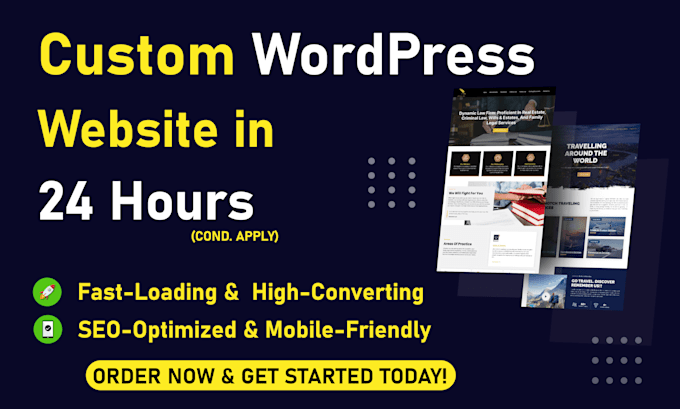 be your custom wordpress developer, website designer, mobile friendly website