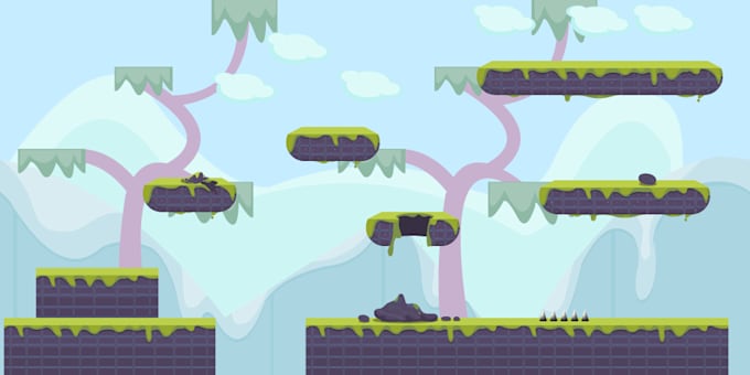 Create Or Design 2d Cute Flat Vector Background For Your Game By