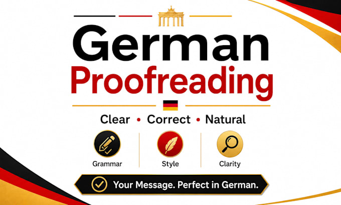 proofread and edit german text content