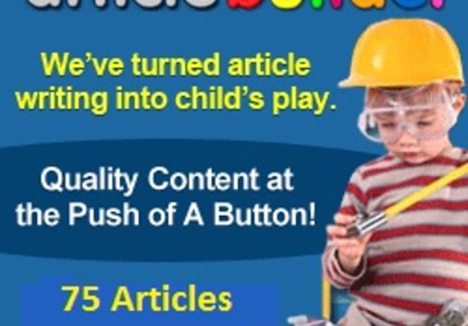 create 100 High Quality Articles in up to 5 categories using Article Builder