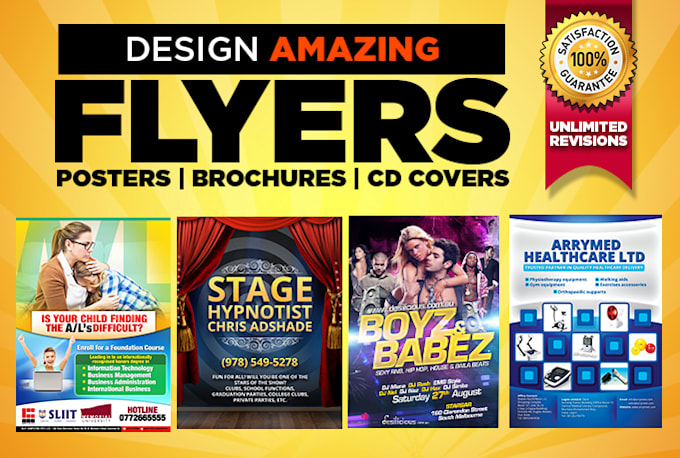 design amazing flyer or a poster