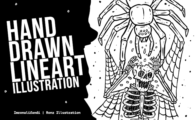 create hand drawn lineart illustration with my style