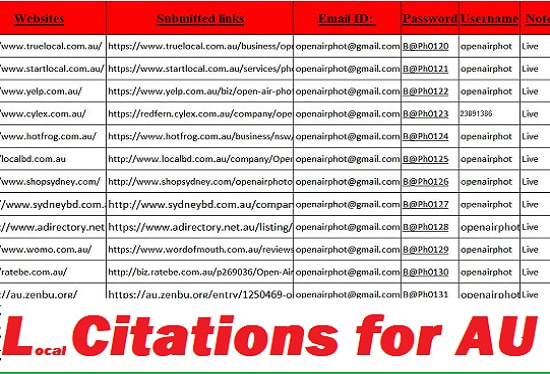 do local seo citations for australia