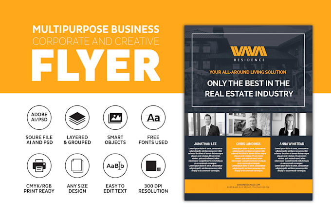 do the professional flyer, brochure, bifold, trifold
