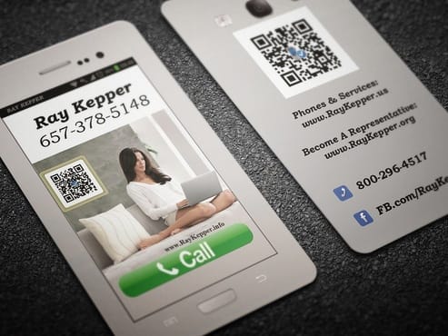 design a unique business card, with qr codes