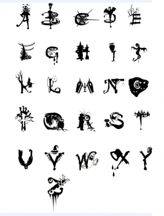 design creative and unique themed Fonts