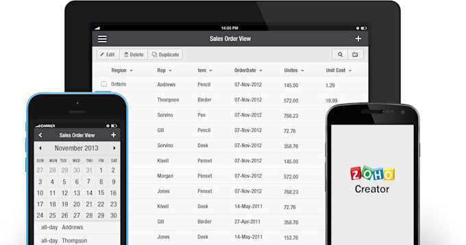 create or customize apps on zoho creator