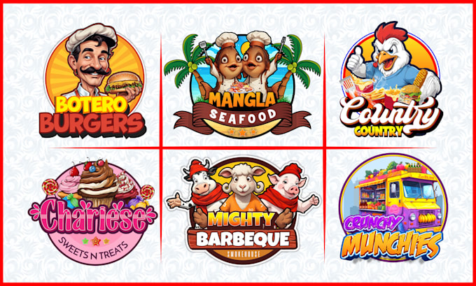 design food, restaurant, BBQ, coffeeshop and kitchen logo