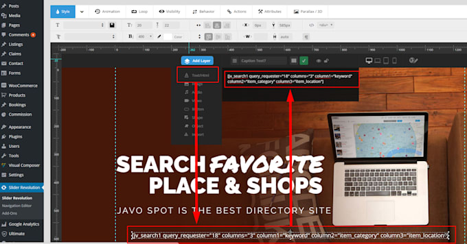 create and fix any revolution,layer,smart and other slider