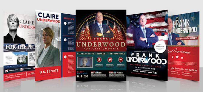 design polished political flyer, poster, banner, postcard for election campaign