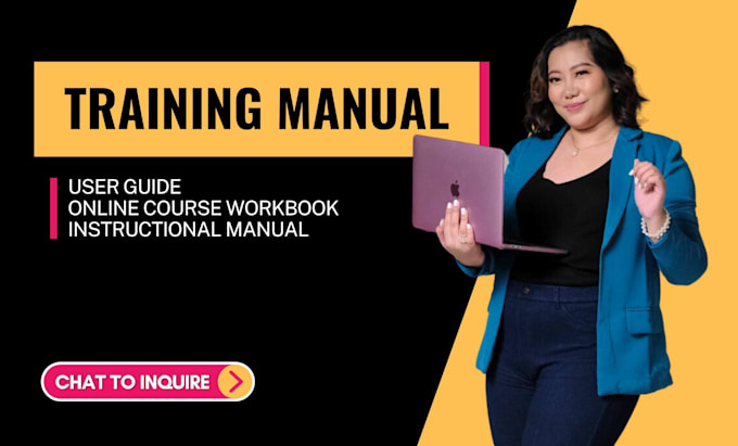 write your training manual or online course workbook in english or filipino