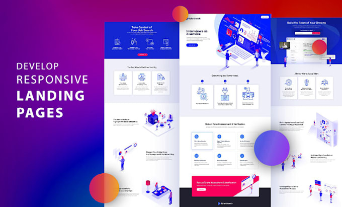 develop modern landing pages