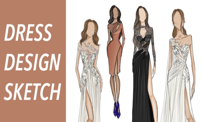 How To Draw A Beautiful Dress Drawing Design Easy For, 60% OFF-saigonsouth.com.vn