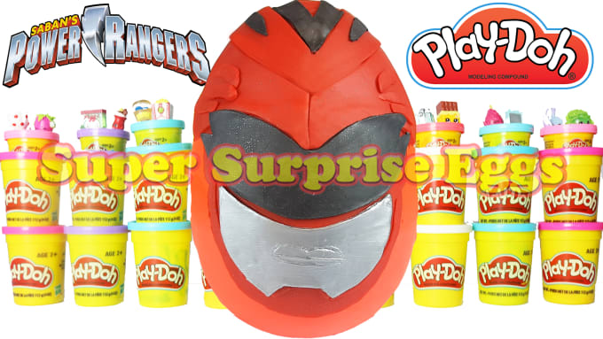 Make a giant play doh surprise egg with surprises inside by