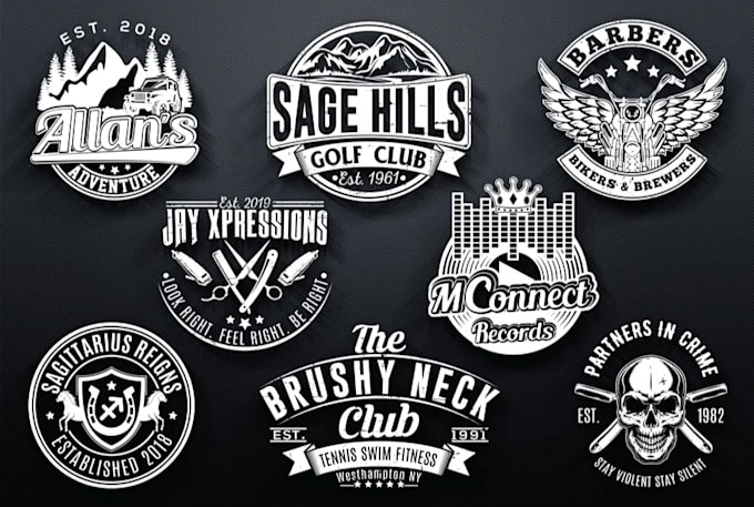 do a creative retro vintage hand drawn logo