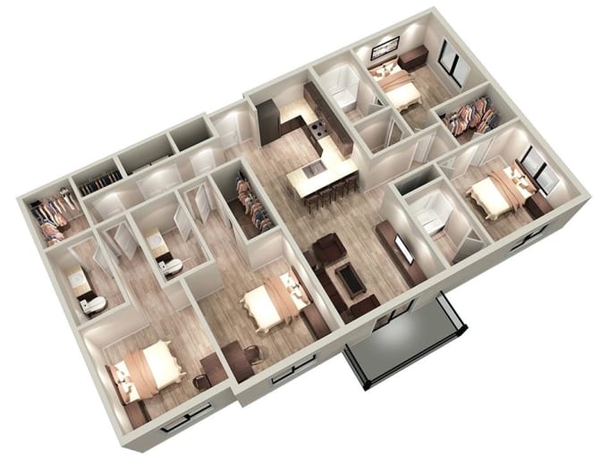 Create 2d floor plan, 3d floor plan, visualization and