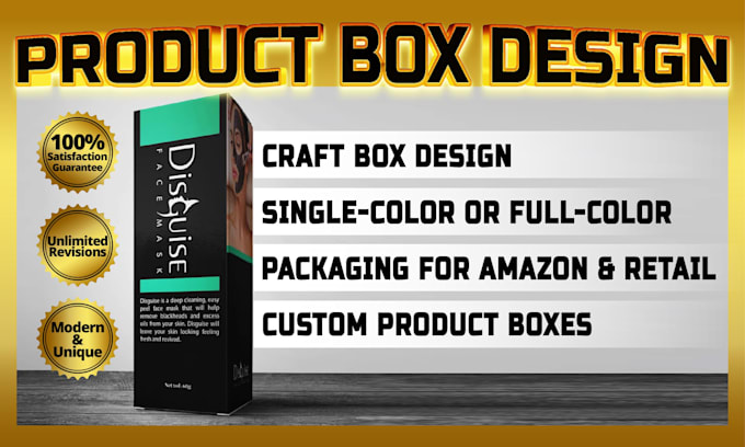 design a product label and box professionally