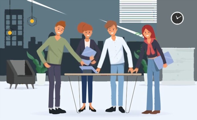 create animated explainer video 2d animation marketing cartoon video