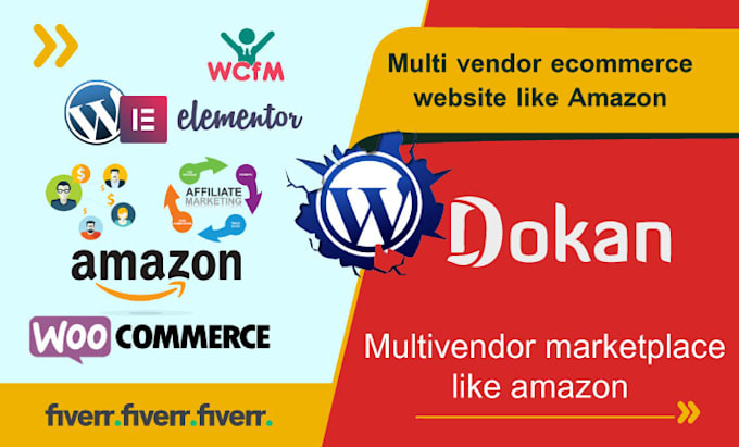 dokan wcfm, woocommerce multivendor wordpress like amazon