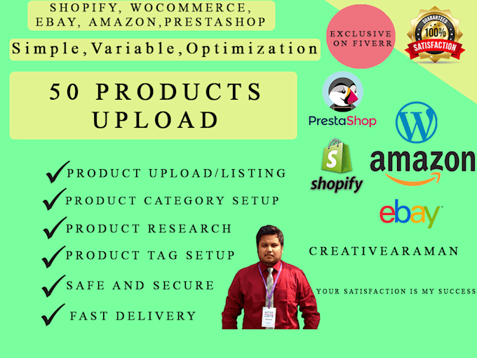 add 50 products to your shopify,woocommerce,prestashop site
