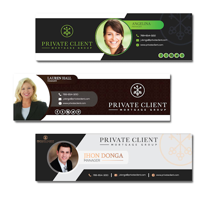 design professional nonclickable PSD email signature