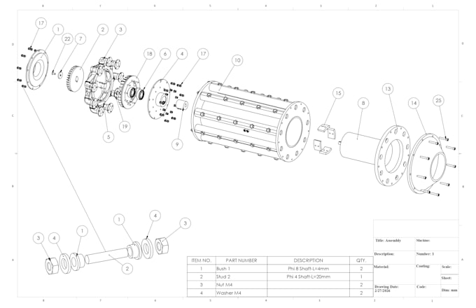 create 2d technical drawings for manufacturing