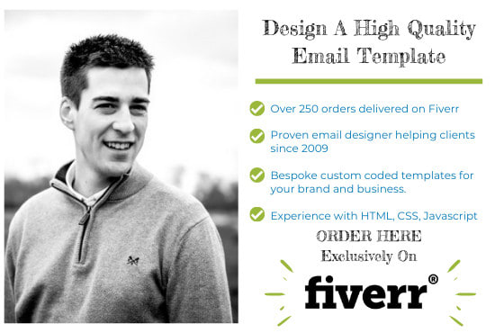design a high quality email marketing template