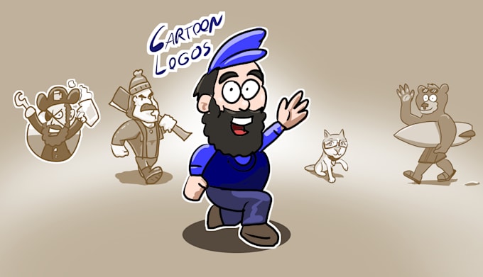 draw a cartoon logo or scenery for you
