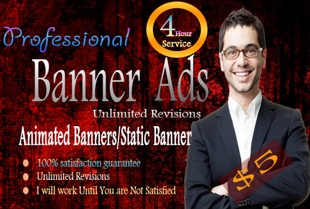 design amazing and creative animated and static banner