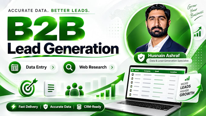 do ai b2b lead generation,data entry,web research,copy paste