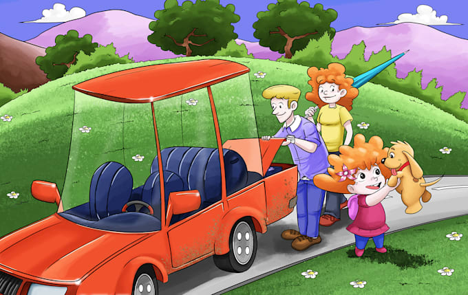 do professional illustration children book, best quality
