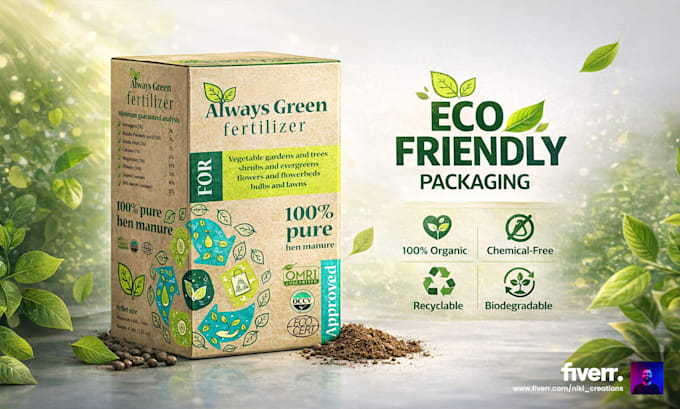 design eco friendly product packaging and label design