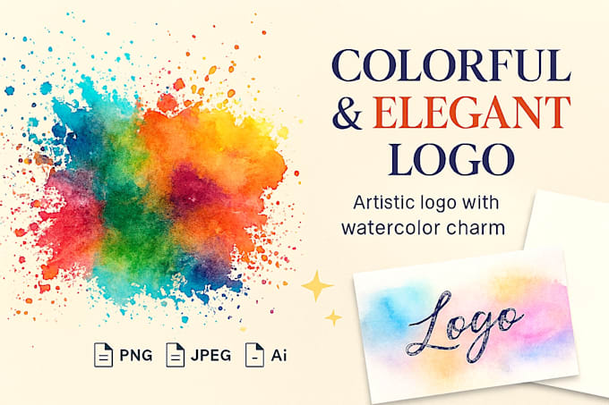 create a colorful and elegant logo with artistic flair