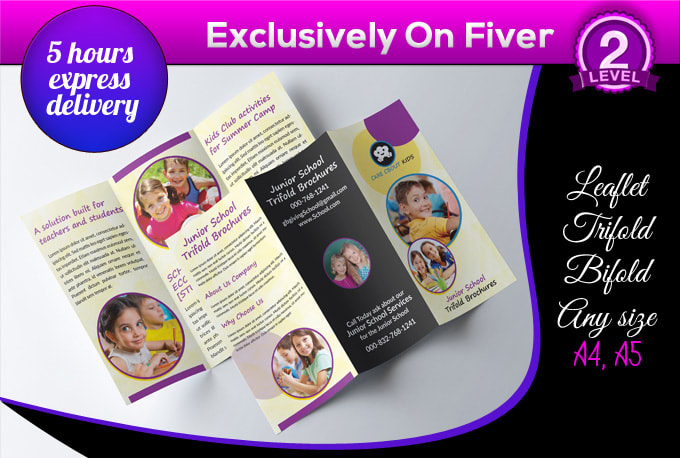 Hire a freelancer to design leaflet, trifold or any fold in any size