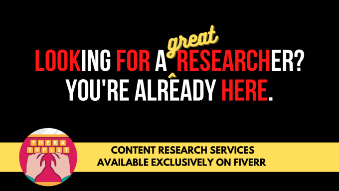 do research for your book, blog and video
