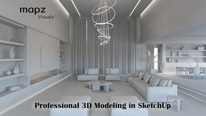 make high quality 3d sketchup models for architecture and design