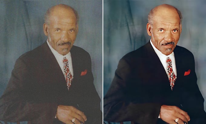 do old photo restoration, damage photo retouch