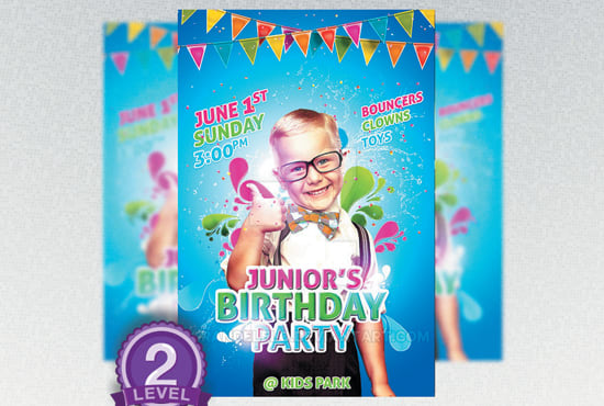 unique flyer brochure banner for kids