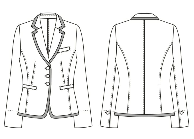 Make garment design, technical or handdrawn sketch by Virdzini | Fiverr