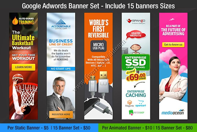 design unique static or animated banner
