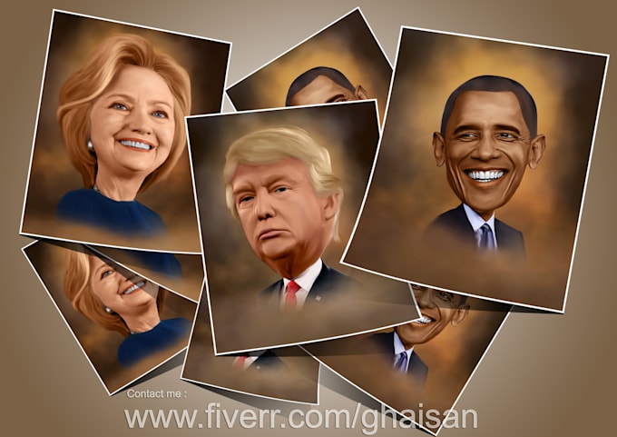 make digital portrait caricature from your photo