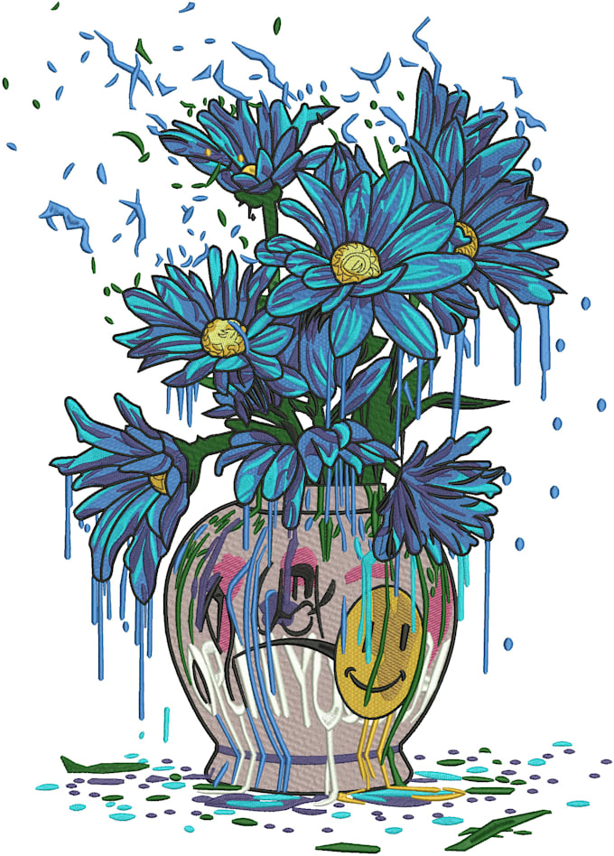 make your file into dst and do embroidery digitizing
