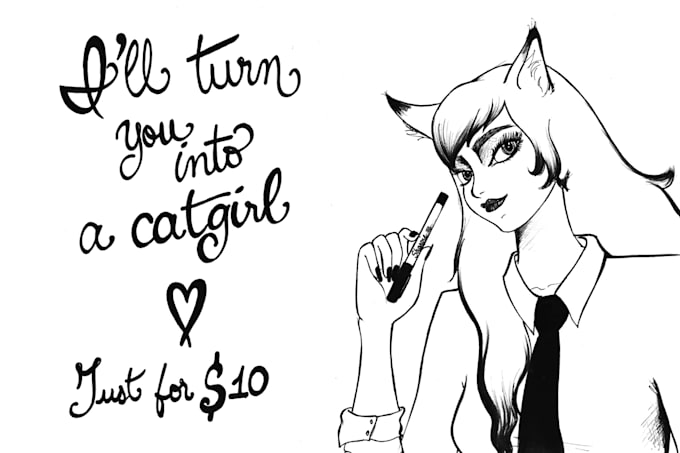 Draw You As A Catgirl By Badtour
