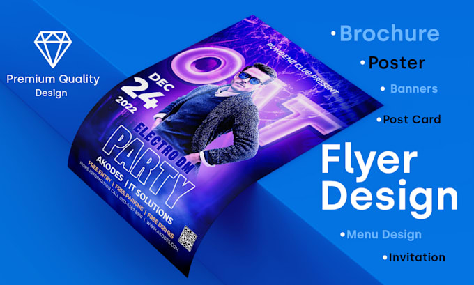 design professional and clean flyer for your business